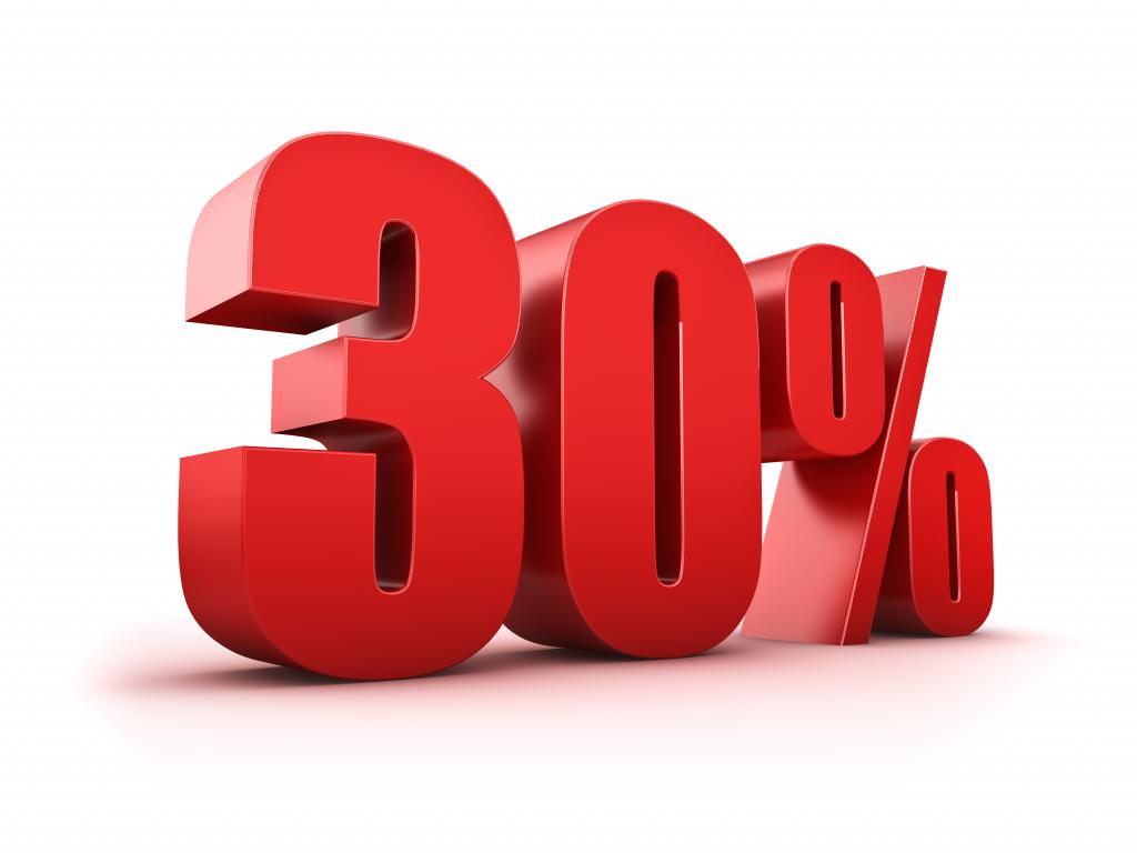 30% zľava už len dnes a zajtra!