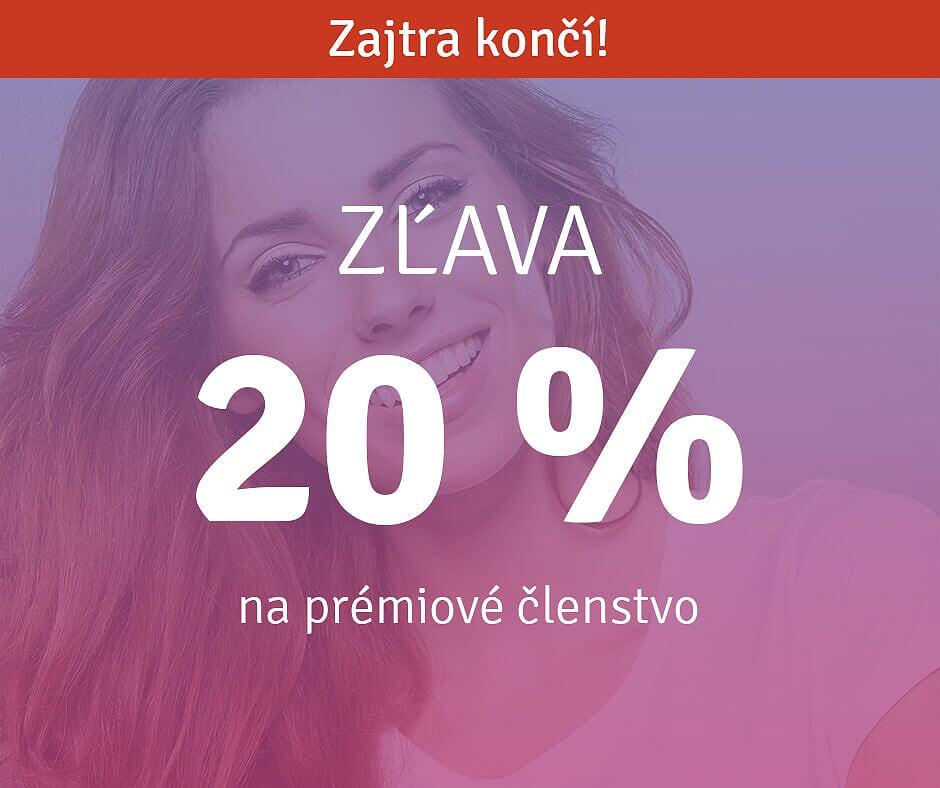 20% zľava už len dnes a zajtra!