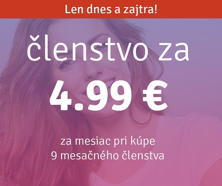 Prémiové členstvo  za 4,99 EUR mesačne iba dnes a zajtra!