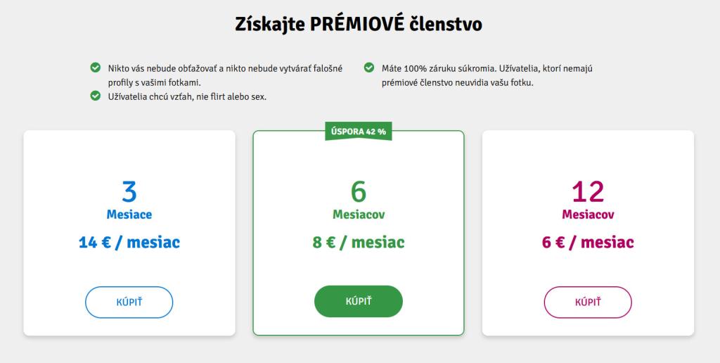 Prečo je zoznamka ELITEDATE.sk platená?